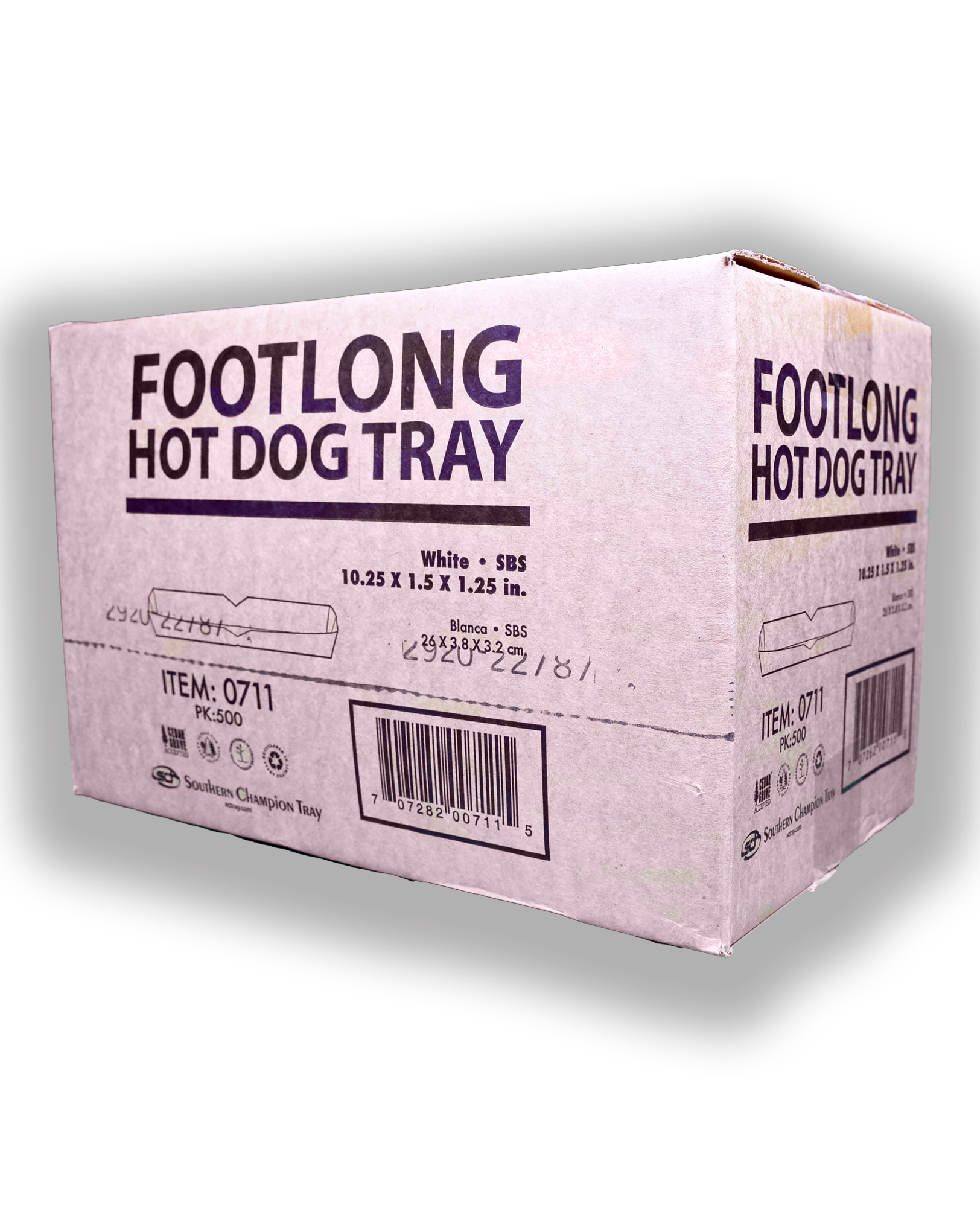 HOT DOG TRAY 711 RG/FLONG PERF
