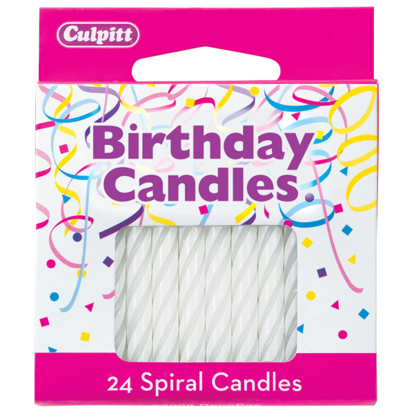 CANDLE WHT SPIRAL